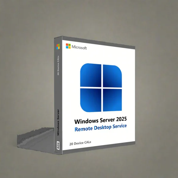 Licences d'accès client à distance pour 20 appareils Microsoft Windows Server 2025 Remote Desktop Services