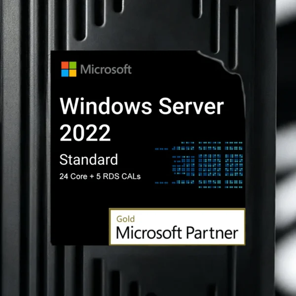 Microsoft Windows Server 2022 Standard – 24 Core + 5 RDS-CALs