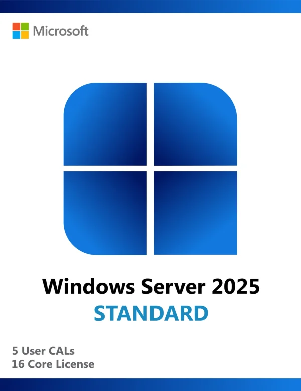 Microsoft Windows Server 2025 Standard: licencia de 16 núcleos