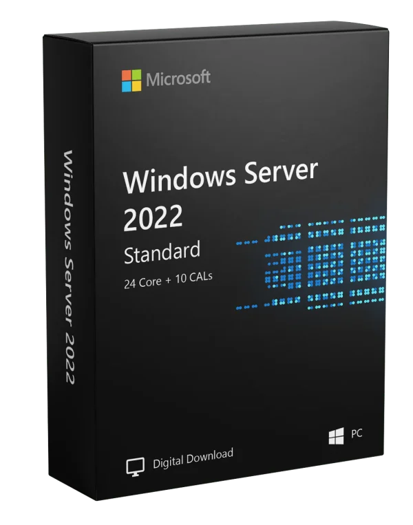 Microsoft Windows Server 2022 Standard – 24 Kerne + 10 CALs