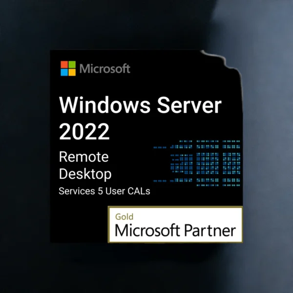 Licences d'accès client à distance pour 5 utilisateurs pour Windows Server 2022 Remote Desktop Services