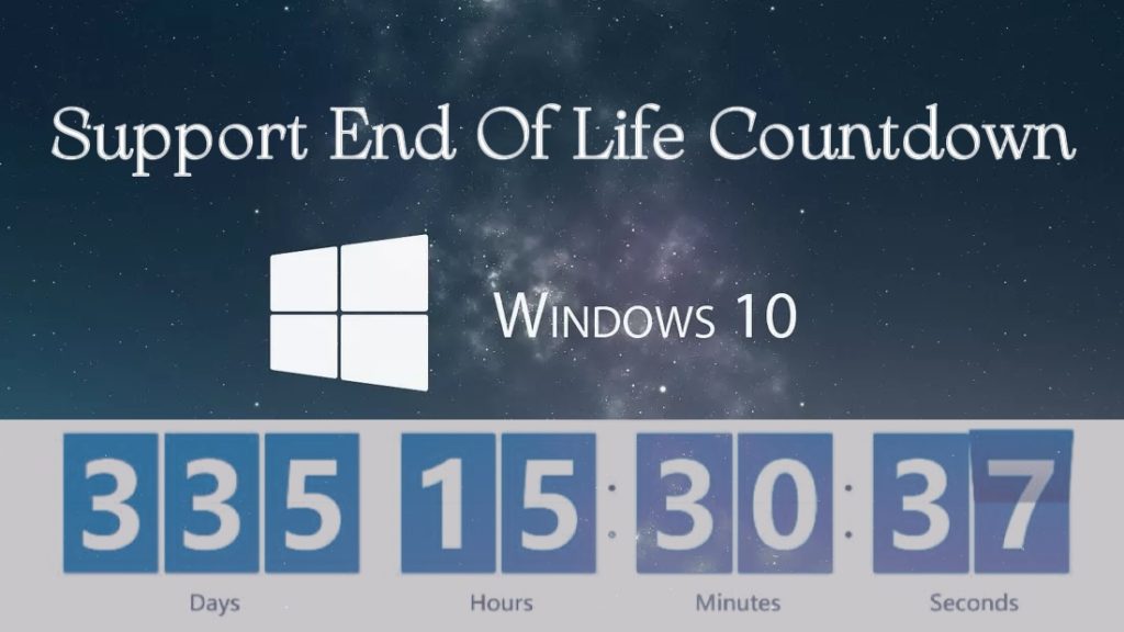 Compte à rebours de la sécurité de Windows 10