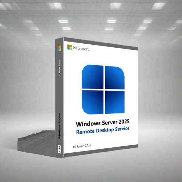 Licences d'accès client à distance pour 10 utilisateurs pour Microsoft Windows Server 2025 Remote Desktop Services