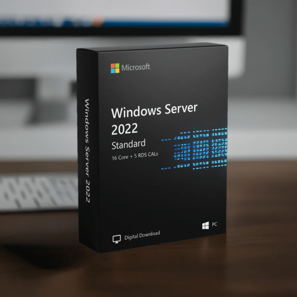 Microsoft Windows Server 2022 Standard - 16 Core + 5 CAL RDS