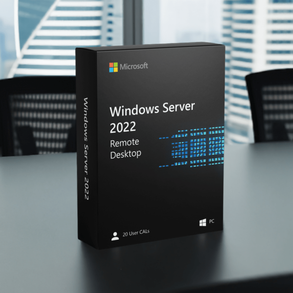 Licences d'accès client à distance pour 20 utilisateurs pour Windows Server 2022 Remote Desktop Services