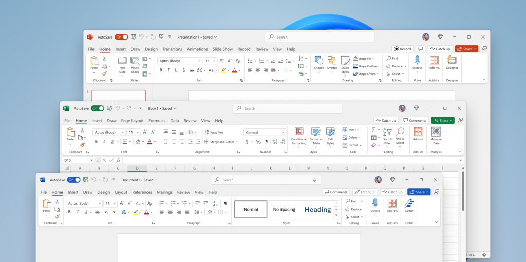 Elementi visivi di MS Office 2021