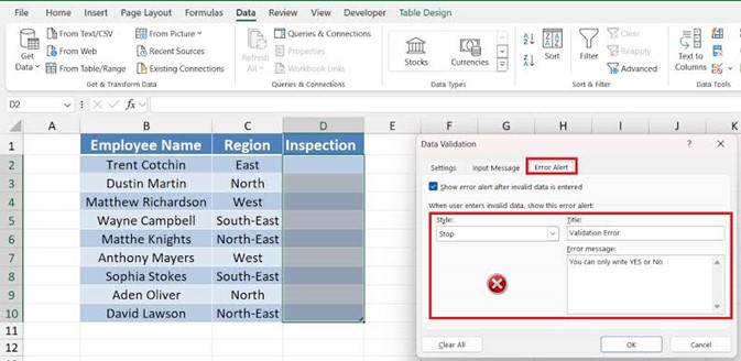 Excel’s Data Validation-How to Prevent Input Errors in Your Spreadsheets