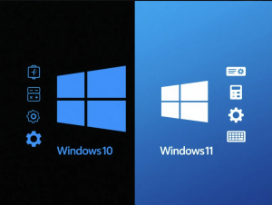 Windows 10 versus Windows 11 comparison.